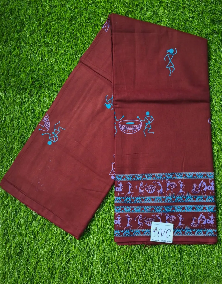Soft Cotton Block Printed Saree